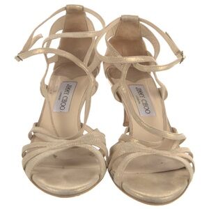 Jimmy Choo Gold Strappy Heels